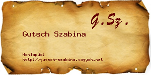 Gutsch Szabina névjegykártya