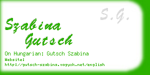 szabina gutsch business card